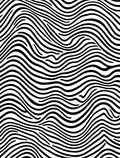 Bold Black White Wavy Stripes Rug