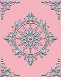 Ornate Floral Medallion Design Rug