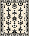 Classic Scroll Damask Pattern Rug
