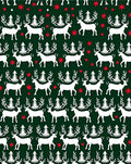 White Deer And Evergreen Forest Print Rug