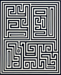 Black and White Maze Artful Rug