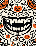 Spooky Jack o Lantern Smile Rug