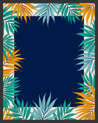 Tropical Leaf Bordered Design Rug