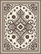 Ornate Botanical Scrollwork Classic Rug