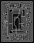 Minimalist Geometric Maze Pattern Rug