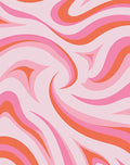 Pink and Orange Swirl Pattern Rug