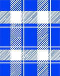 Blue White Plaid Pattern Rug