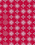 Nordic Snowflake Patterned Red Rug