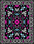 Bold Floral Butterfly Patterned Rug