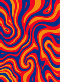 Retro Swirls Abstract Pattern Rug