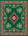 Elegant Floral Medallion Border Design Rug