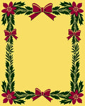 Floral Bow Border Design Rug
