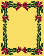 Floral Bow Border Design Rug