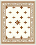 Antique Floral Star Pattern Rug