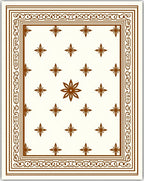 Antique Floral Star Pattern Rug