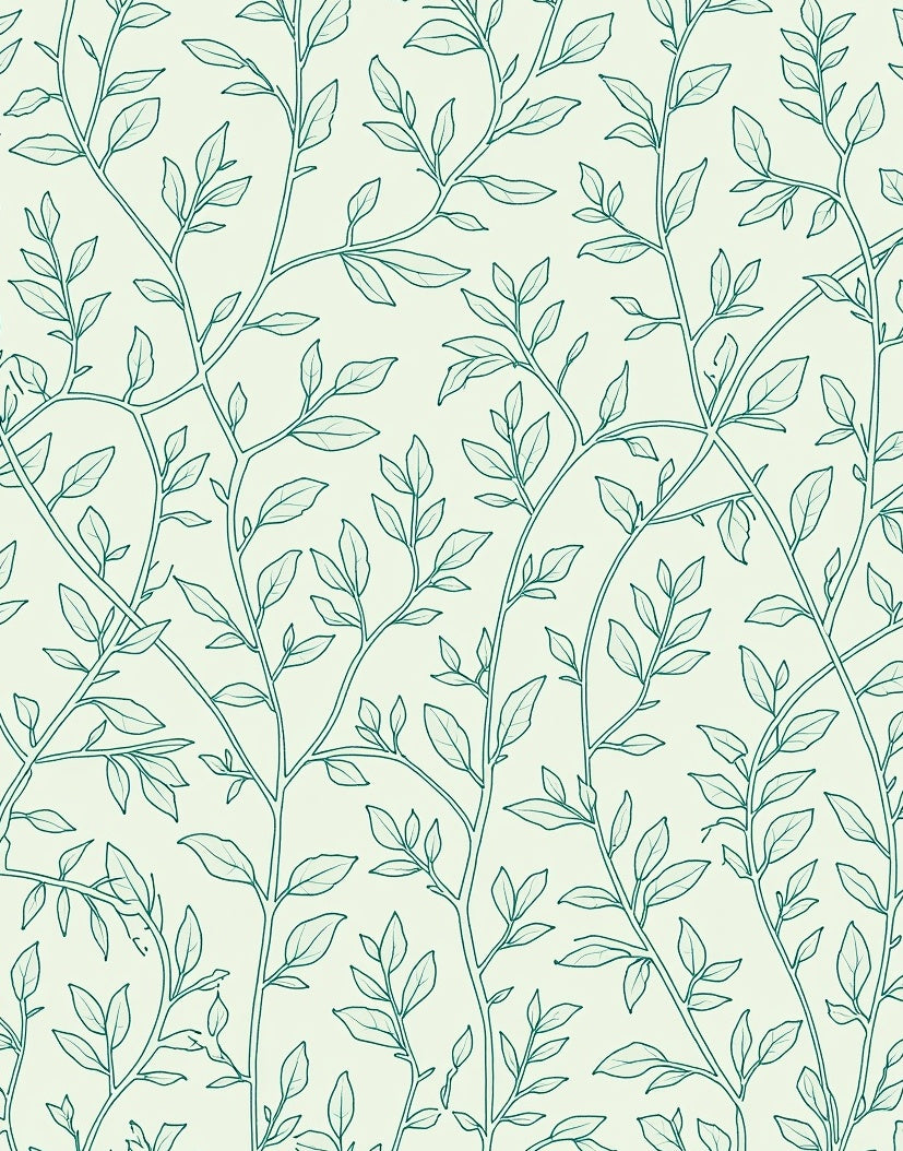 Vine Leaf Outline Pattern Rug