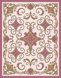 Elegant Paisley Floral Swirls Design Rug