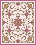 Elegant Paisley Floral Swirls Design Rug