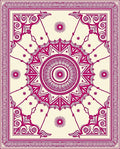Intricate Floral Star Mandala Design Rug