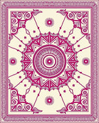 Intricate Floral Star Mandala Design Rug