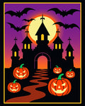 Haunted Castle Pumpkin Patch Rug
