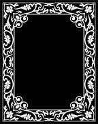 Classic White Floral Scroll Border Rug