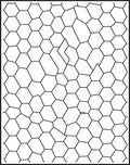 Geometric Hexagonal Irregular Grid Design Rug