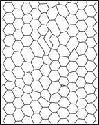 Geometric Hexagonal Irregular Grid Design Rug