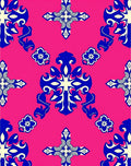 Bright Floral Cross Pattern Design Rug