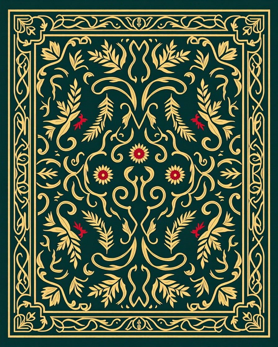 Classic Ornate Floral Pattern Rug