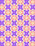 Pastel Geometric Flower Pattern Rug