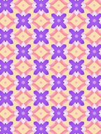 Pastel Geometric Flower Pattern Rug
