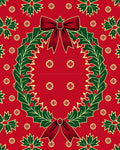 Holly Wreath with 2 Red Bows Rug