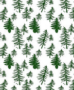 Dark Forest Evergreen Trees Collection Rug