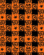 Spooky Jack O Lantern Star Medallion Rug