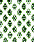 Green Diamond Pattern Geometric Design Rug
