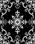 Classic White Floral Mandala Pattern Rug