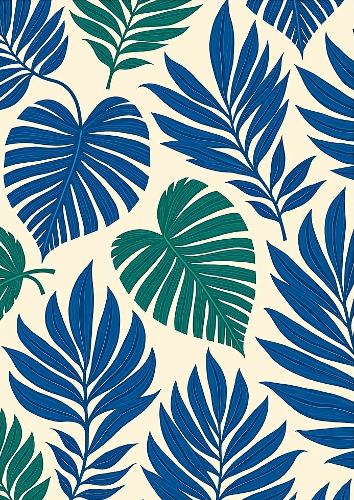 Tropical Leaf Pattern Design Rug