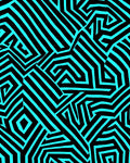 Bold Geometric Cyan Stripes Rug