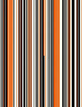 Bold Orange Black Cream Stripes Rug