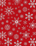 White Snowflakes Festive Pattern Rug