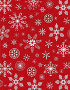 White Snowflakes Festive Pattern Rug