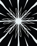 Striking Geometric Starburst Illusion Rug