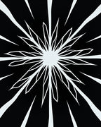 Striking Geometric Starburst Illusion Rug