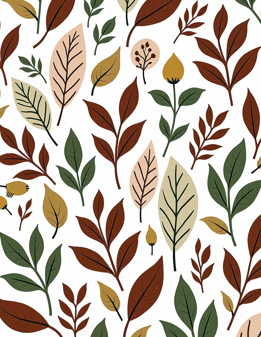 Autumn Leaves Nature Print Rug