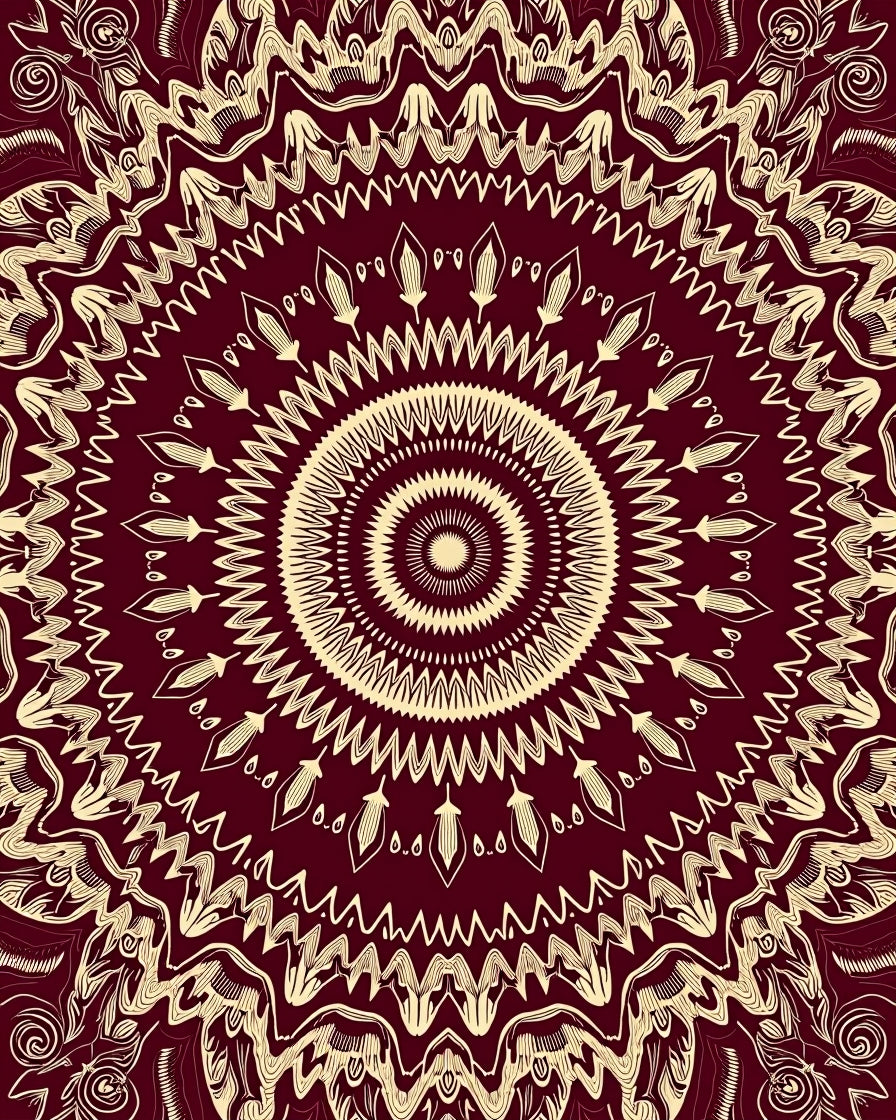 Detailed Mandala Patterned Rug