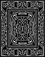 Intricate Line Art Symmetry Rug