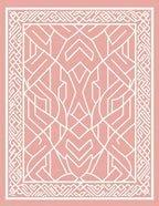 Pink Geometric Pattern Rug