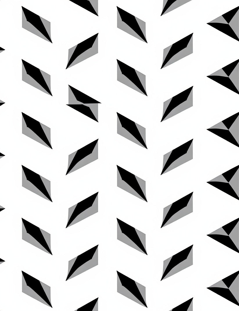 Modern Geometric Diamond Pattern Rug