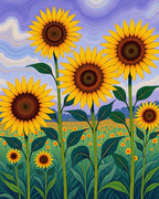 Sunny Sunflower Field Design Rug